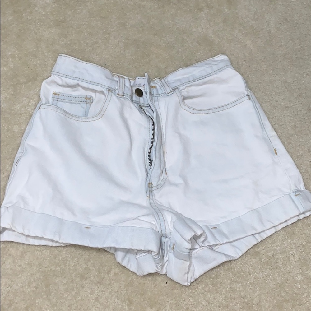 American Apparel Denim Mom Shorts